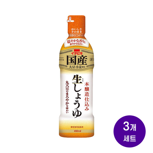 이치비키 일본산 생간장 450mlx3개세트