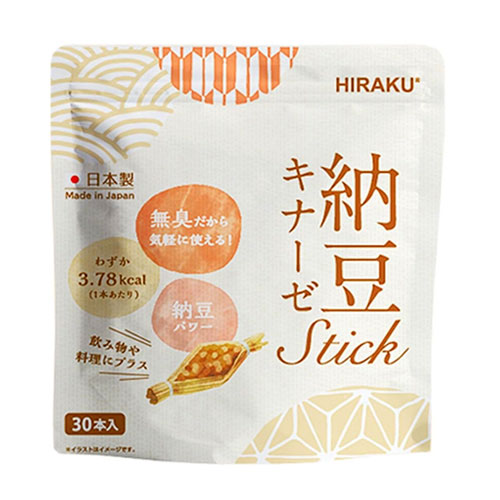 HIRAKU 일본산 낫토키나제 스틱 2000FU 무맛·무향 분말 타입 1g × 30포