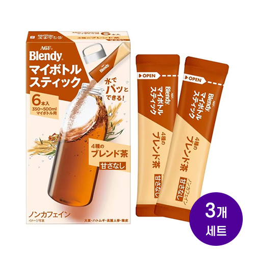 AGF 블렌디 마이보틀 스틱 매일 좋은 블렌드차 6스틱x3개세트