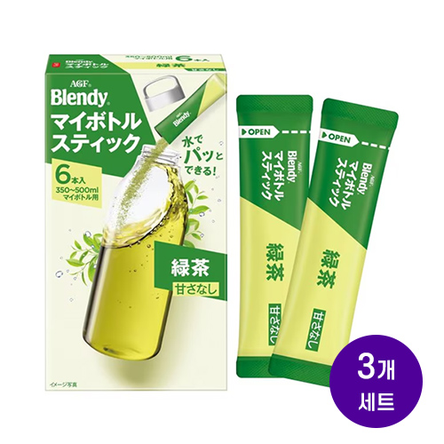 AGF 블렌디 마이보틀 스틱 녹차 6스틱x3개세트