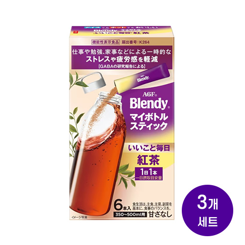 AGF 블렌디 마이보틀 스틱 매일 좋은 홍차 6스틱x3개세트