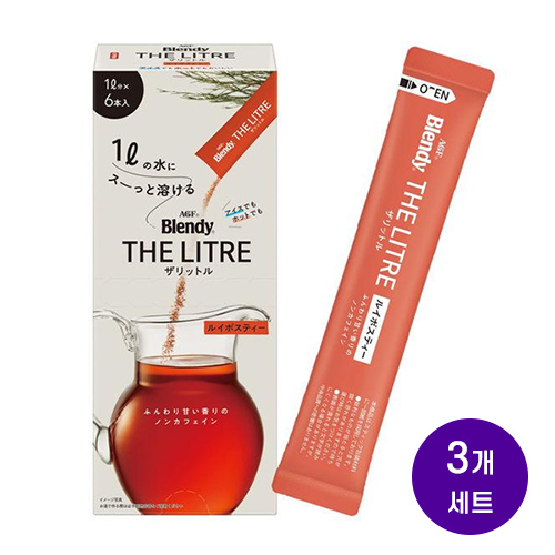 AGF 블렌디 더 리터 루이보스티 1L용 6스틱x3개세트 (카페인 0%)