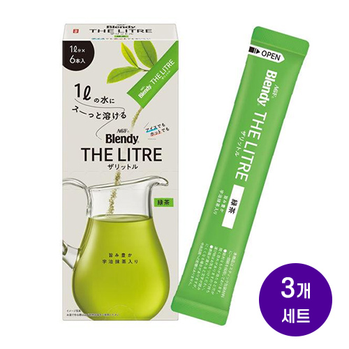 AGF 블렌디 더 리터 녹차 1L용 6스틱x3개세트