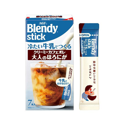 AGF 블렌디 스틱 차가운 우유로 만드는 크리미 카페오레 어른의 쌉쌀한 맛 7스틱
