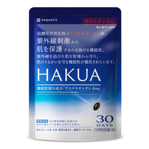 aequalis 에퀄리스 HAKUA(하쿠아) 아스타잔틴 이너뷰티 30일분 30캡슐