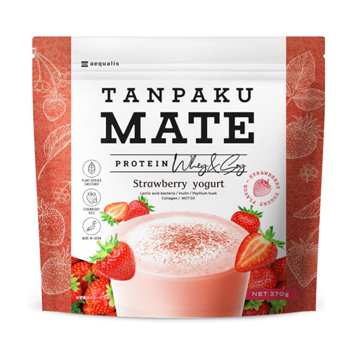 aequalis TANPAKU MATE PROTEIN  프로틴메이트 맛있는 프로틴 딸기맛 370g
