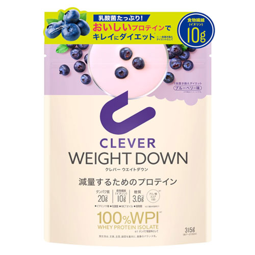 클레버(CLEVER) WPI 100% 웨이프로틴 웨이트다운 블루베리맛 315g