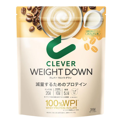 클레버(CLEVER) WPI 100% 웨이프로틴 웨이트다운 카페오레맛 315g