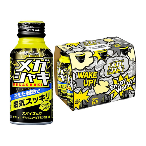 메가샤키 레몬 사워 에너지 드링크 진저 레몬맛 100mL x 6병