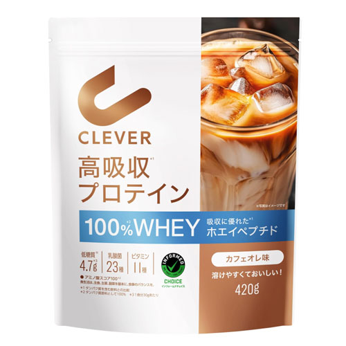 클레버(CLEVER) 고흡수 프로틴 저분자 웨이펩타이드 카페오레맛 420g