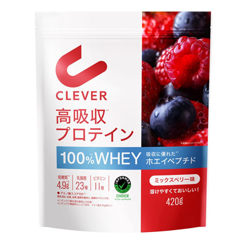 클레버(CLEVER) 고흡수 프로틴 저분자 웨이펩타이드 믹스베리맛 420g