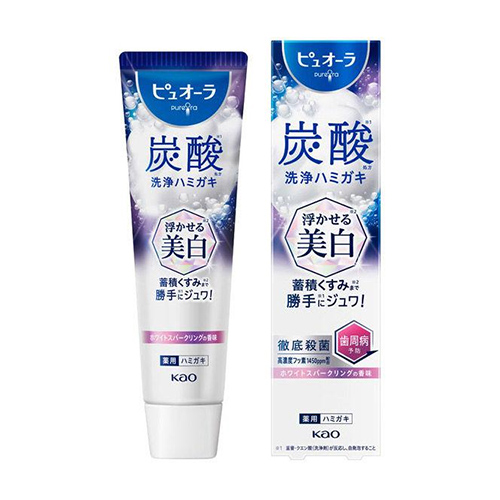 카오 퓨오라 탄산 치약 화이트닝 95g 화이트 스파클링