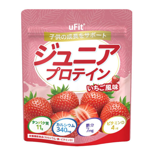 유핏(uFit) 주니어 프로틴 딸기맛 600g 어린이 단백질 칼슘 철분 비타민 일본산