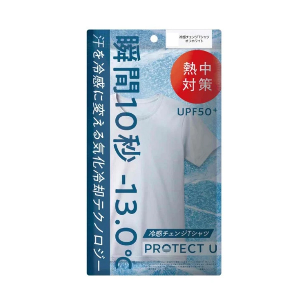 프로텍트유 아이디 i.D 냉감 체인지 티셔츠 남녀공용 차열 UV 차단 냉감 기능 -13℃ 티셔츠(흰색)