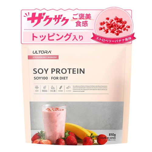 ULTORA 울트라 소이프로틴 스트로베리 바나나맛 810g