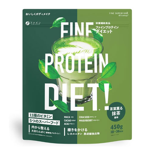 FINE 파인 프로틴 다이어트 소이 말차맛 450g