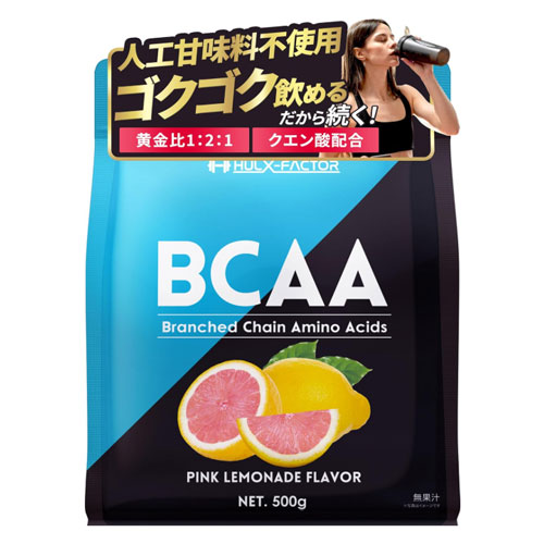 헐크팩터(HULX-FACTOR) BCAA 핑크 레모네이드맛 500g (약 40회분)