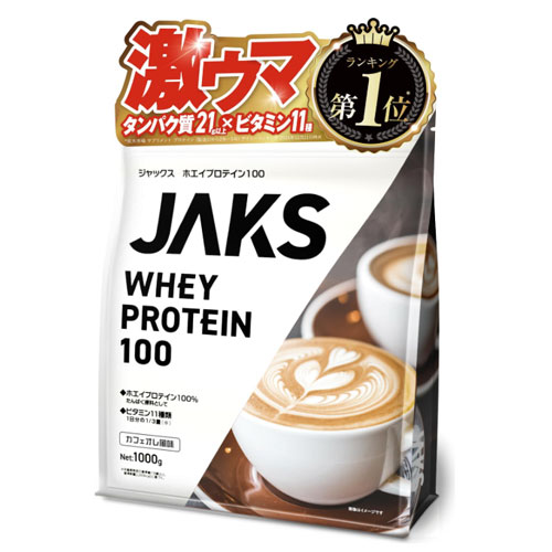 JAKS 웨이프로틴 카페오레맛 1kg WPC 11종 비타민 일본산