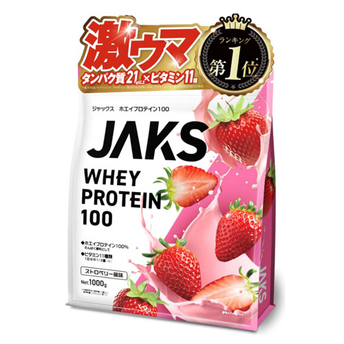 JAKS 웨이프로틴 스트로베리맛 1kg WPC 11종 비타민 일본산