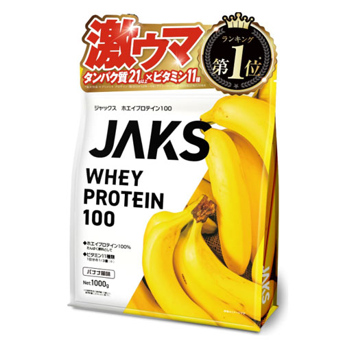 JAKS 웨이프로틴 바나나맛 1kg WPC 11종 비타민 일본산