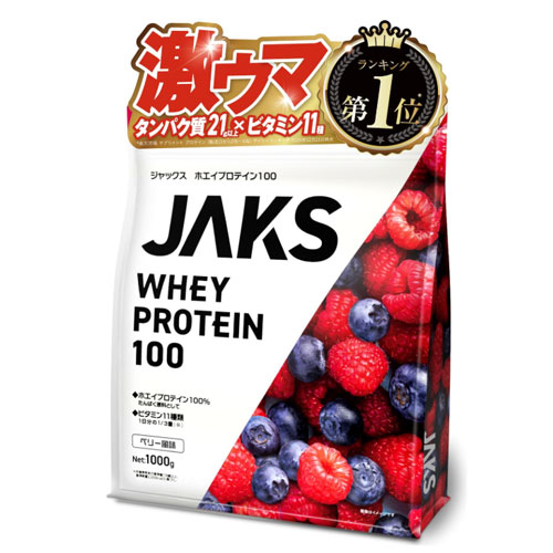 JAKS 웨이프로틴 베리맛 1kg WPC 11종 비타민 일본산