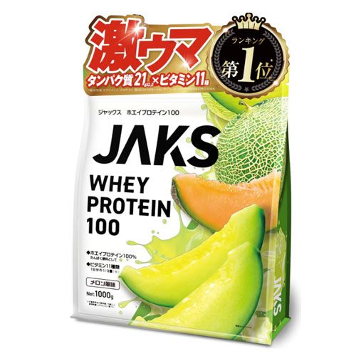 JAKS 웨이프로틴 멜론맛 1kg WPC 11종 비타민 일본산