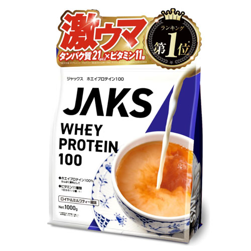 JAKS 웨이프로틴 로열밀크티맛 1kg WPC 11종 비타민 일본산