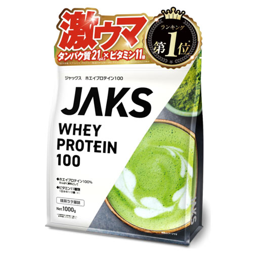 JAKS 웨이프로틴 말차라테맛 1kg WPC 11종 비타민 일본산
