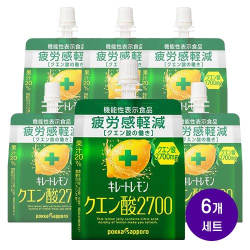 포카삿포로 키레이트 레몬 구연산 2700 젤리 165g × 6개