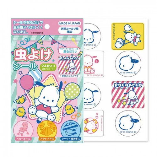 산탄 SANTAN 산리오 캐릭터 벌레퇴치 스티커 포차코　24매입