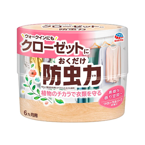 옷장에 두기만 하면 되는 옷장용 의류 방충제 플로럴 비누 향 300mL (6개월용)