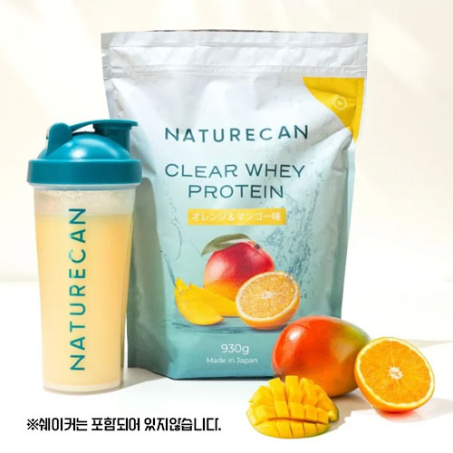 Naturecan 네이처캔 클리어 웨이 프로틴 아이솔레이트 WPI 오렌지 & 망고맛 930g