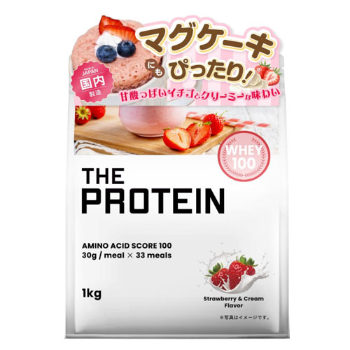 더 프로틴(THE PROTEIN) WPC 웨이 프로틴 1kg 스트로베리 & 크림 맛