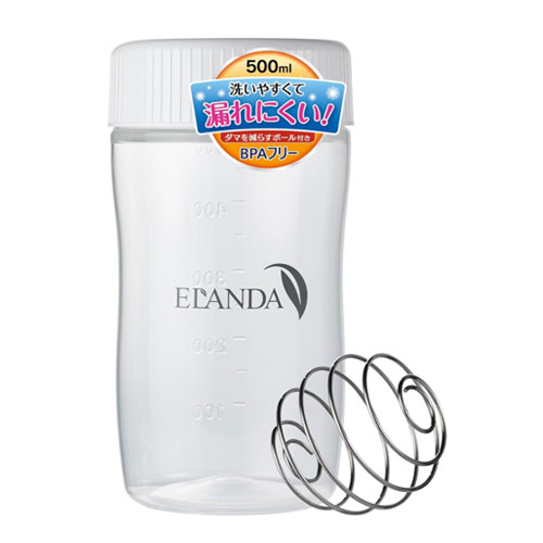 ELANDA 프로틴 쉐이커 500mL 쉐이커볼 포함 화이트