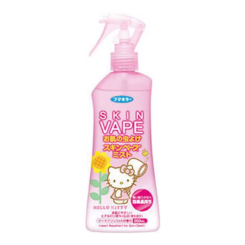 모기 기피제 후마키라 스킨베프 미스트 헬로 키티 200ml 모기 벌레물림 예방 벌레퇴치제  피치 아프리코트향