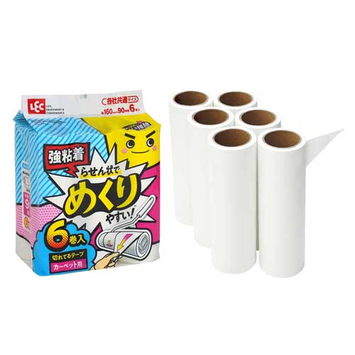 레크 격락치군 돌돌이 리필 테이프 90회 사용 × 6개입 160mm 돌돌이 고로고로
