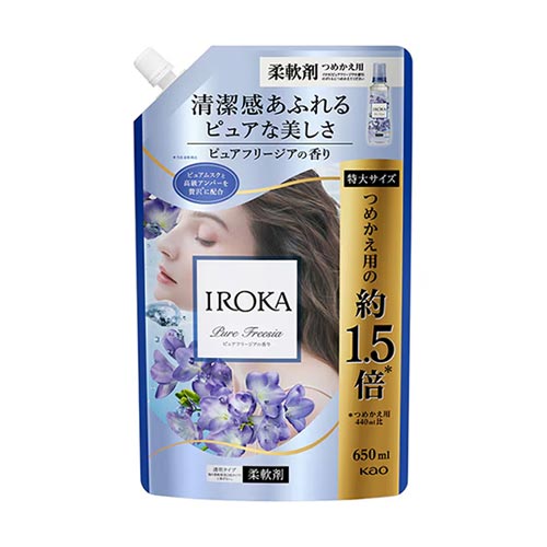 카오 이로카 퓨어 프리지아 섬유유연제 리필 650ml