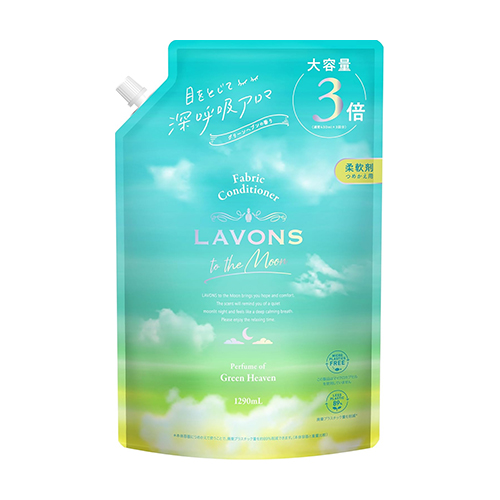 LAVONS 라봉 투더문 그린 헤븐 섬유유연제 리필 1290ml (3배 대용량)