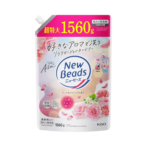 뉴비즈 로즈 & 매그놀리아향 액체 세탁세제 리필 대용량 1560g