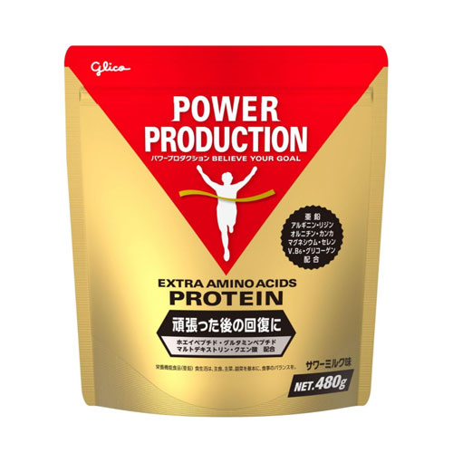 글리코 glico 파워 프로덕션 엑스트라 아미노 애시드 프로틴 사워밀크맛 480g