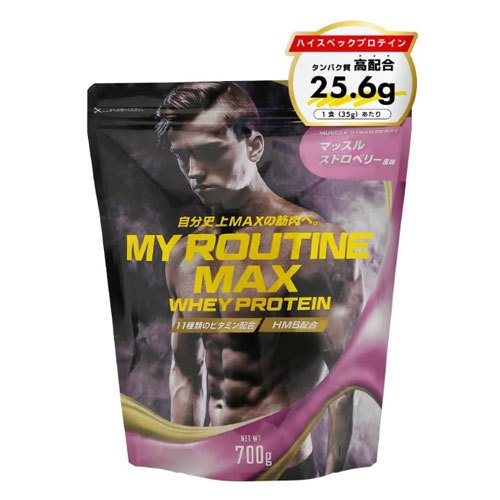 MY ROUTINE MAX 웨이프로틴 머슬 스트로베리맛 700g