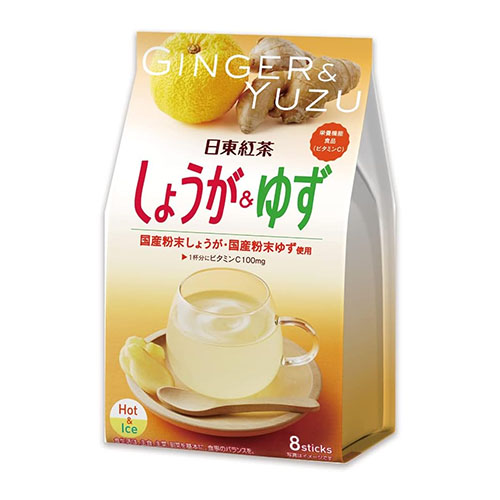 닛토홍차 생강 & 유자 스틱 9.8g x 8개입