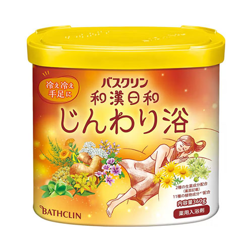 바스크린 와칸비요리 진와리욕 일본 감귤 생강향 입욕제 360g
