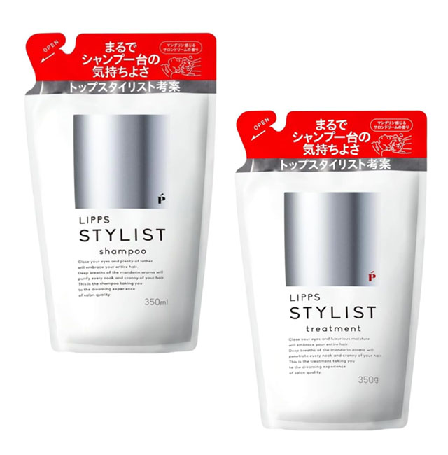 LIPPS 립스 스타일리스트 샴푸 350ml & 트리트먼트 350g 리필세트