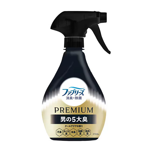 페브리즈 탈취+제균 프리미엄 남성 5대 냄새 케어 쿨 아쿠아 향 본품 370ml