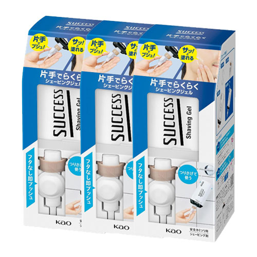 석세스 SUCCESS 한손간편 쉐이빙젤 스타터키트 300g x 3개세트 면도용젤