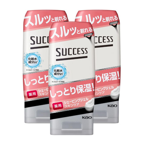 석세스 SUCCESS 쉐이빙젤 스킨케어타입 180g x 3개 세트 면도용젤