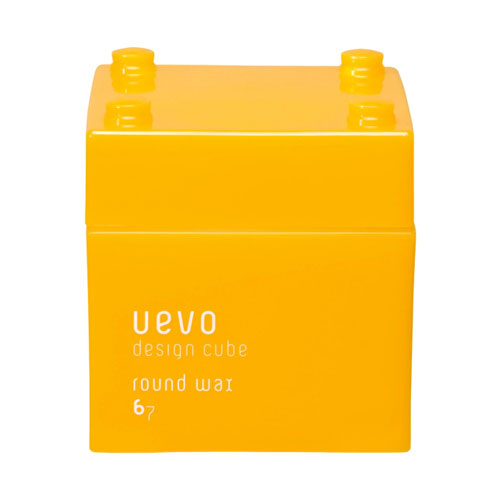 우에보 UEVO 디자인큐브 라운드 왁스 80g 세팅력6 질감7 윤기스타일링 헤어왁스