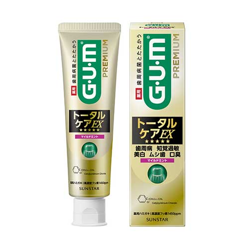 GUM 검 프리미엄 토탈 케어 EX 마일드 민트 치약 90g