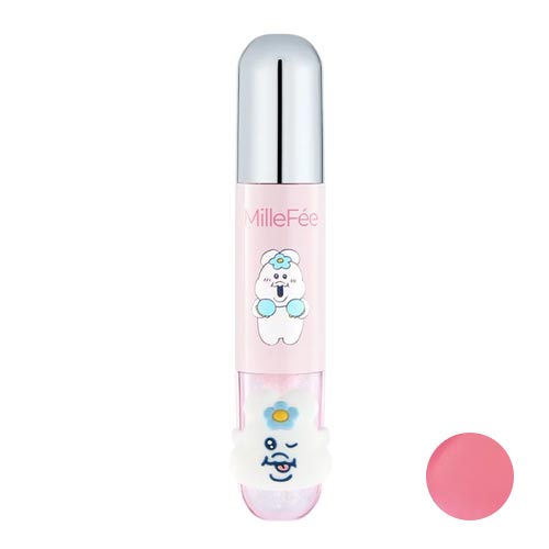밀퓌 MilleFee 오판츄우사기 & 응포챠무 아이돌 2in1 립 틴트 P09 응포챠무 베리 밀크 너무 좋아챠무